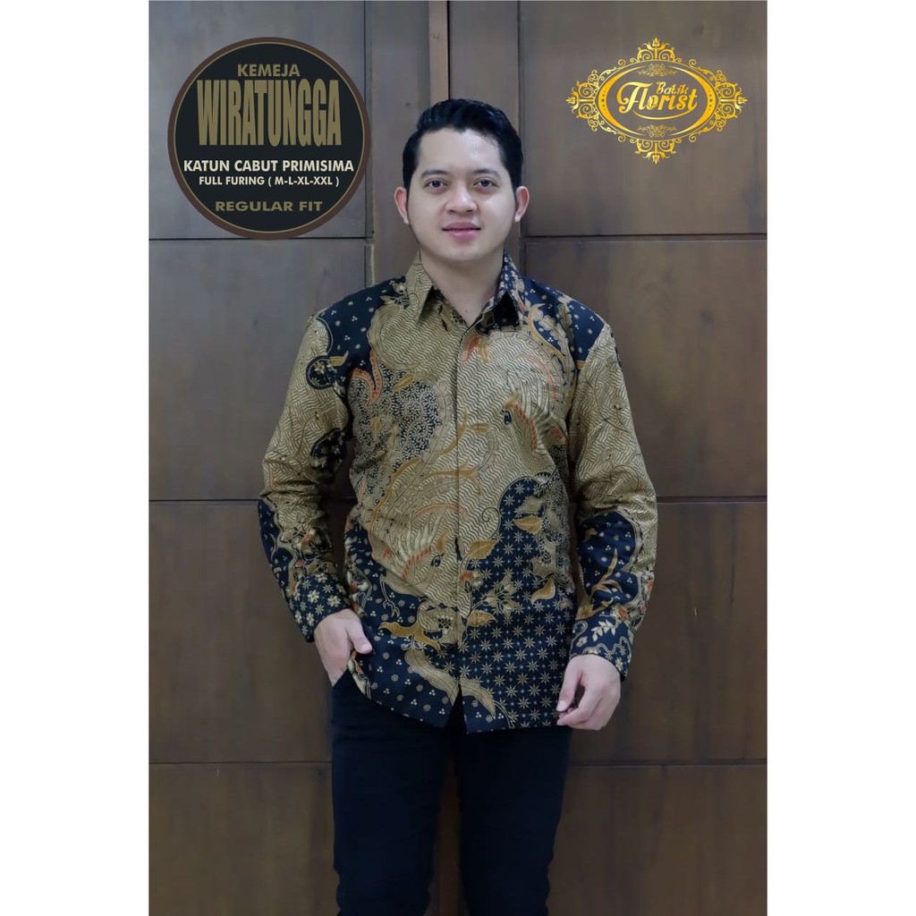 WIRATUNGGA kemeja batik pria lengan panjang terbaru ORIGINAL BY batik FLORIST