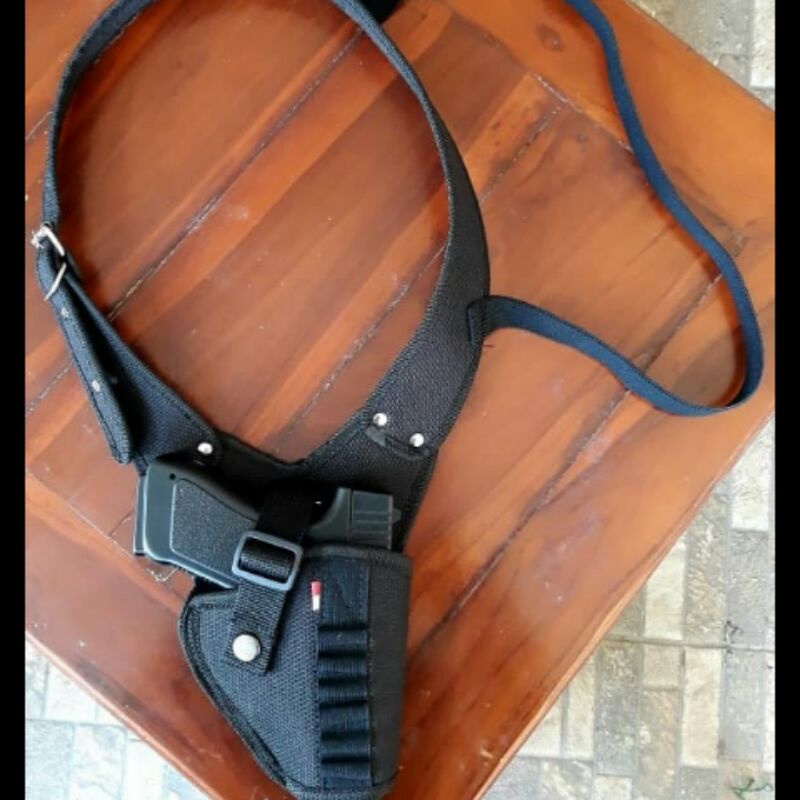HOLSTER KANVAS GLOCK BARETA REVOLVR KETIAK | SARUNG PISTOL KETIAK DADA