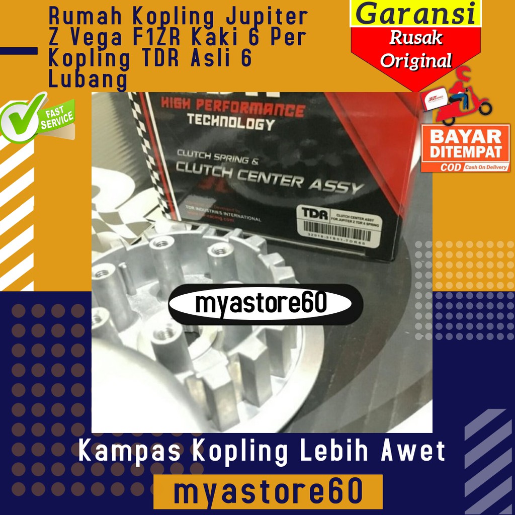 Rumah Kopling Jupiter Z Vega F1ZR Kaki 6 Per Kopling TDR Asli 6 Lubang Aksesoris Sparepart Jupiter