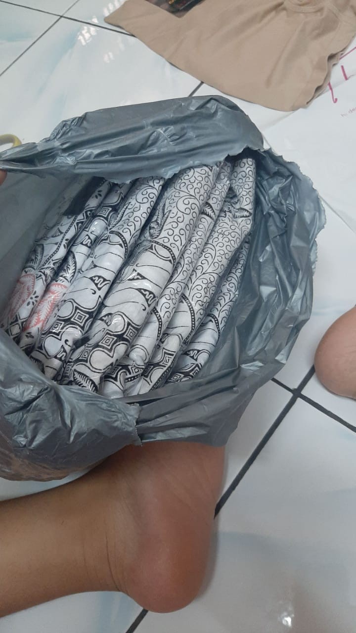 Tunik Capung Salur Batik Warna Midi Seragam Kantor Muslim Cantik Kekinian Casual Kerja Seragaman