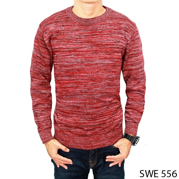 Sweater Pria Motif O-Neck / Premium Quality - Bahan Rajut (COMB)