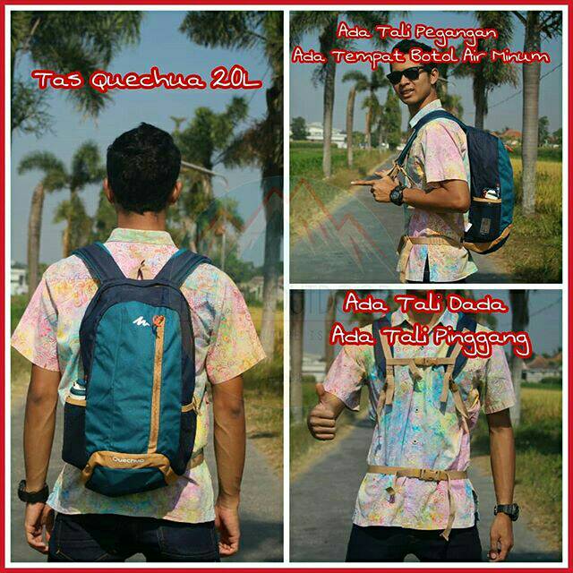 Tas Punggung Ransel Daypack Backpack Bodypack Declathon Quechua Arpenaz 20L Pria Wanita Anak Dewasa