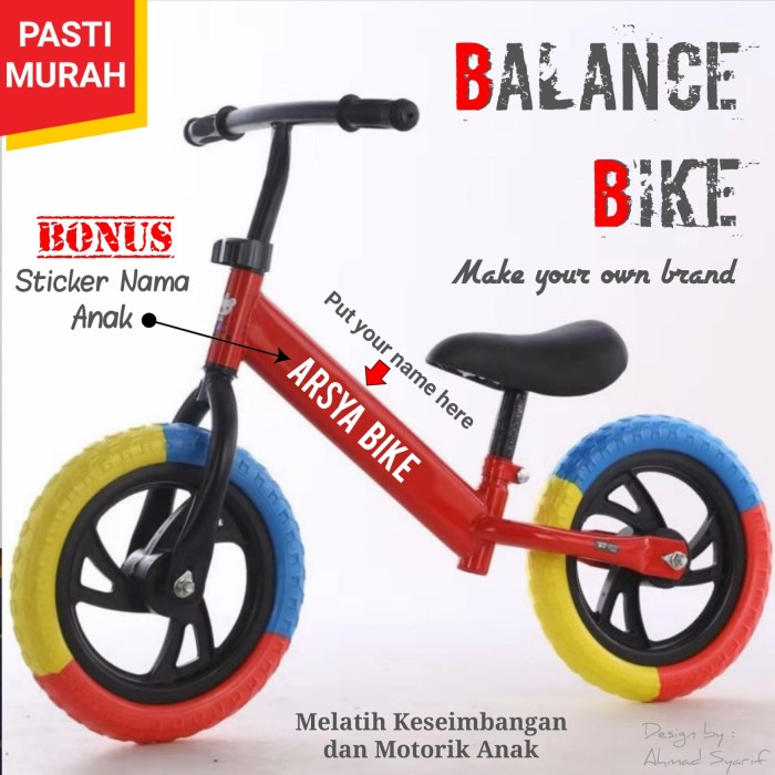 OLAHRAGA SEPEDA BALANCE BIKE SEPEDA ANAK PUSH BIKE BALANCING BIKE MELATIH KESEIMBANGAN