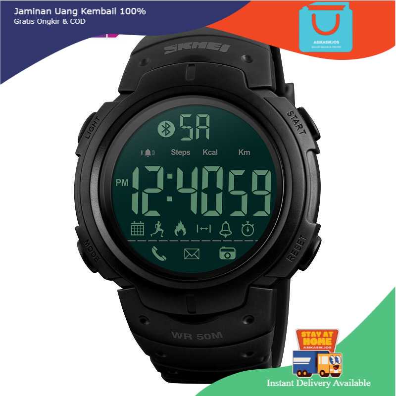 SKMEI ORIGINAL Jam Tangan Olahraga Smartwatch Bluetooth 1301