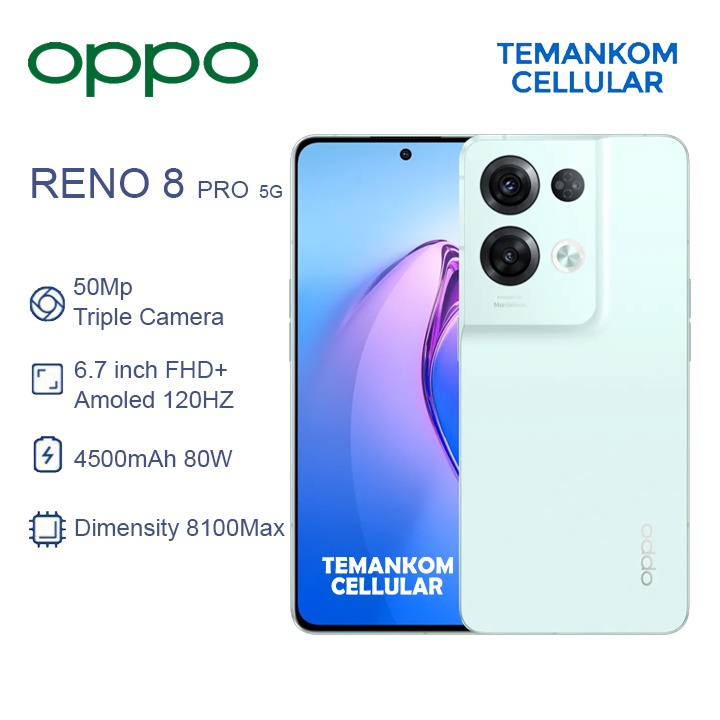 Oppo Reno 8 Pro 5G 19GB RAM 12GB+7GB 256GB Storage 8/256 NFC Garansi RESMI