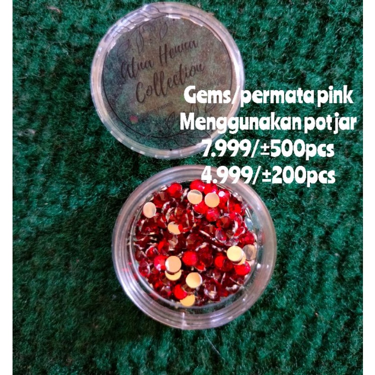 Gems Henna / permata / perlengkapan Henna/ nail art /tasbih ukuran 3 mm