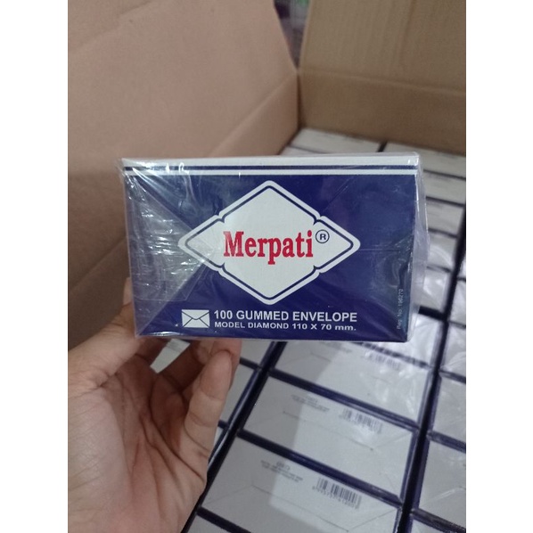 Amplop Putih Kecil Merpati 110x70 mm model Diamond