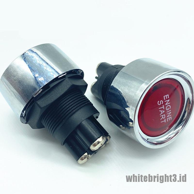 Tombol power switch ignition start 22mm Warna Putih Untuk Modifikasi Mesin Mobil