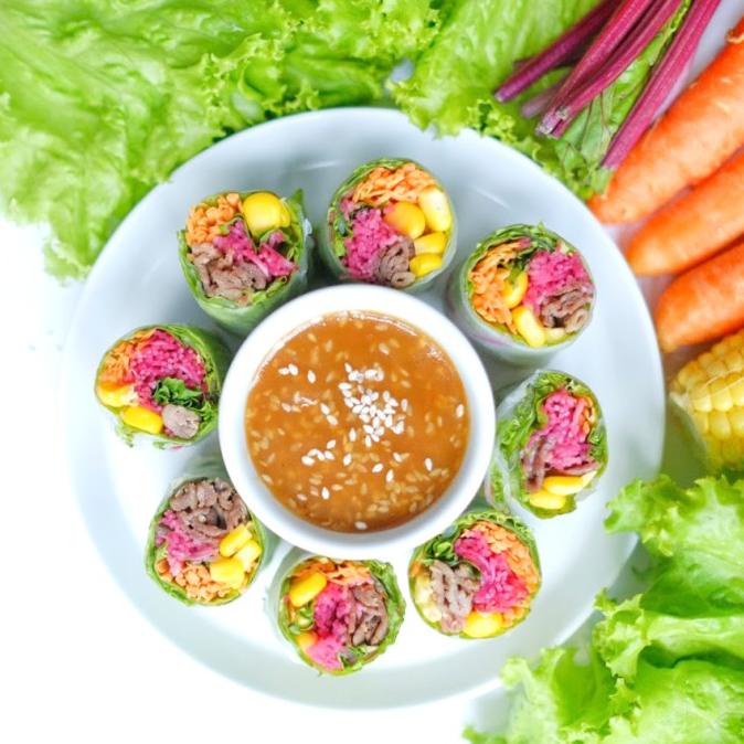 

vaargavaldian5678 Beef Rainbow Roll by Serasa Salad TERLARIS TERPERCAYA ORIGINAL