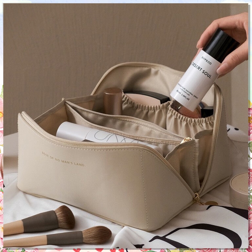 POUCH Cosmetic Bag Tas Kosmetik PU Women Travel Make Up Organizer Bag Pouch For Makeup Portable