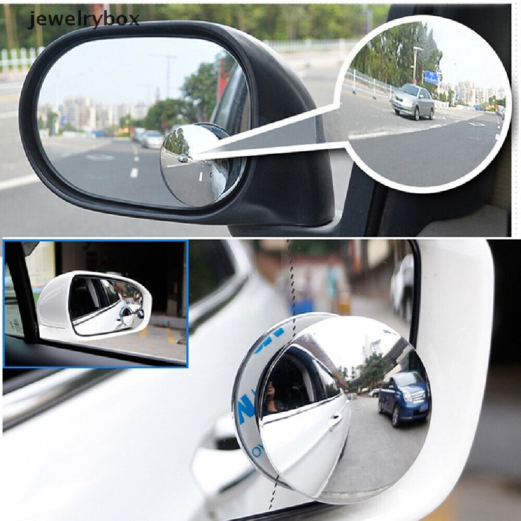 (Box) 2pcs Kaca Cembung Wide Angle Untuk Blind Spot Mobil