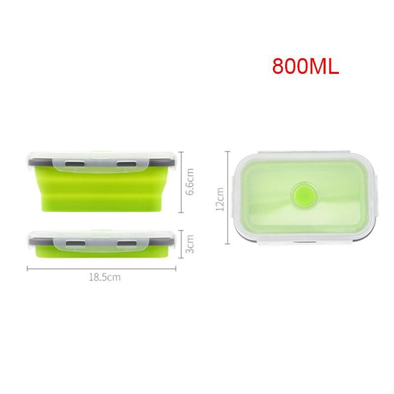 kotak Makan Foldable Healthy Bento Lunch Box Eco Friendly 800ml - TN99 - Green