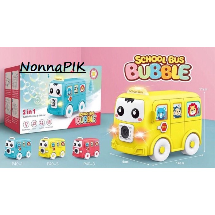 Mainan Kamera Babel Bis Sekolah School Bus Bubble Camera