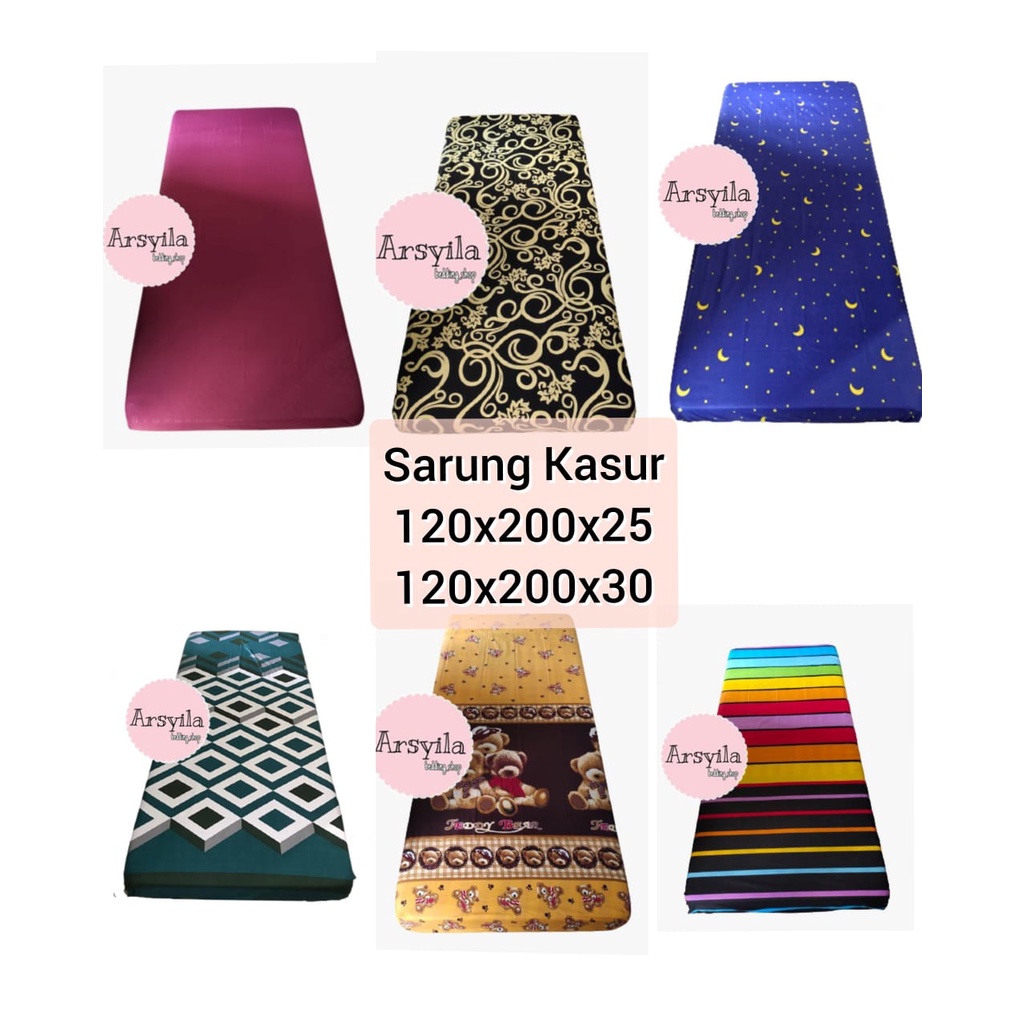 Sarung kasur resleting uk 120x200x25 - 120x200x30