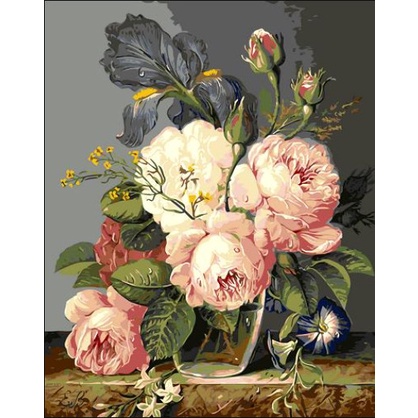 

Produk Terbaru Diy Painting Paint By Numbers Canvas Lukis Floral Paint 40*50