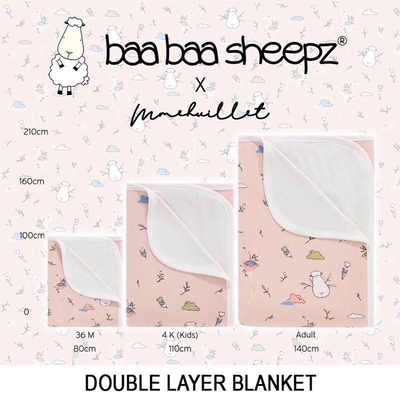 Baabaasheepz Bamboo Double Blanket Flamingo Kids / Toodler