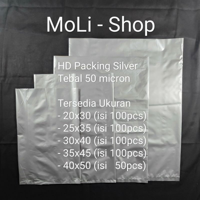 Plastik Packing Silver uk 25x35, HD packing, Kantong bungkus Paket, Plastik Packing online