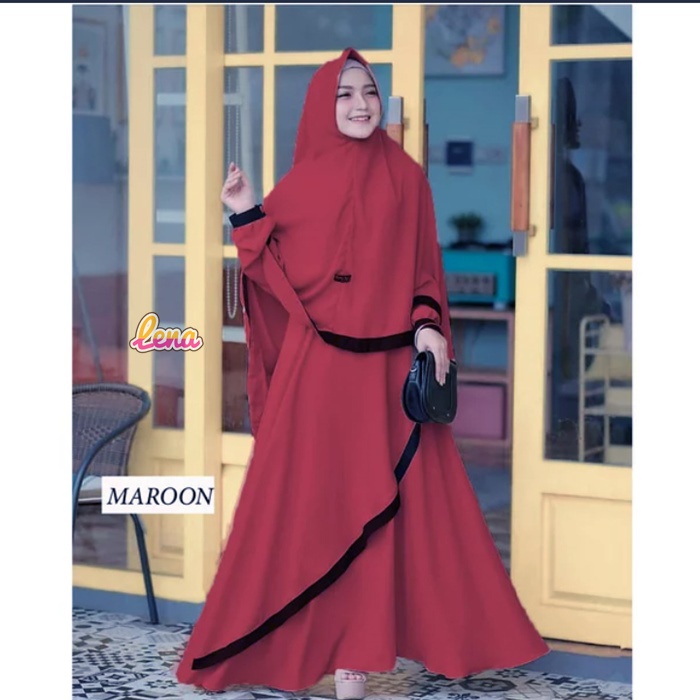 Gamis Set Visesa Raisya Itycrepe Ori Terbaru 7 Varian Warna Aku Karissa dewasa remaja modern M L XL