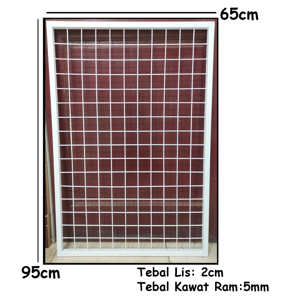 Kawat Ram Lis/Bingkai 95x65 Cm Tebal Lis 2cm/Tebal Kawat Ram 5mm- Rak Display Aksesoris HP