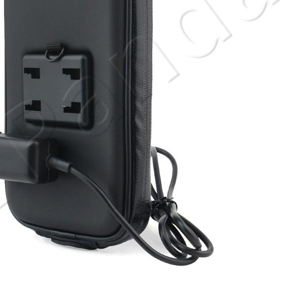 ♣ Holder Spion HP 5.5-6.3 Inch anti Waterproof Motor USB Charger Universal Handphone ☁