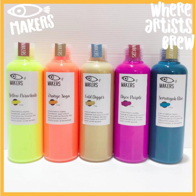 

SALE ACRYLIC NEON SERIES - ECCENTRIC SADA SET OF 5 PERALATAN MELUKIS ART SET MENGGAMBAR