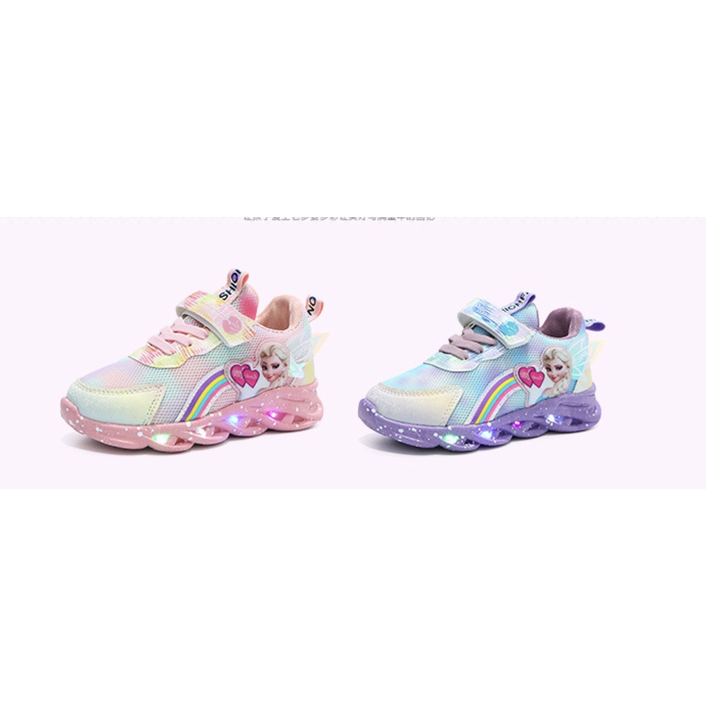 babyfit sepatu lampu LED anak perempuan RAINBOW ELLSA sneakers gs-0515r