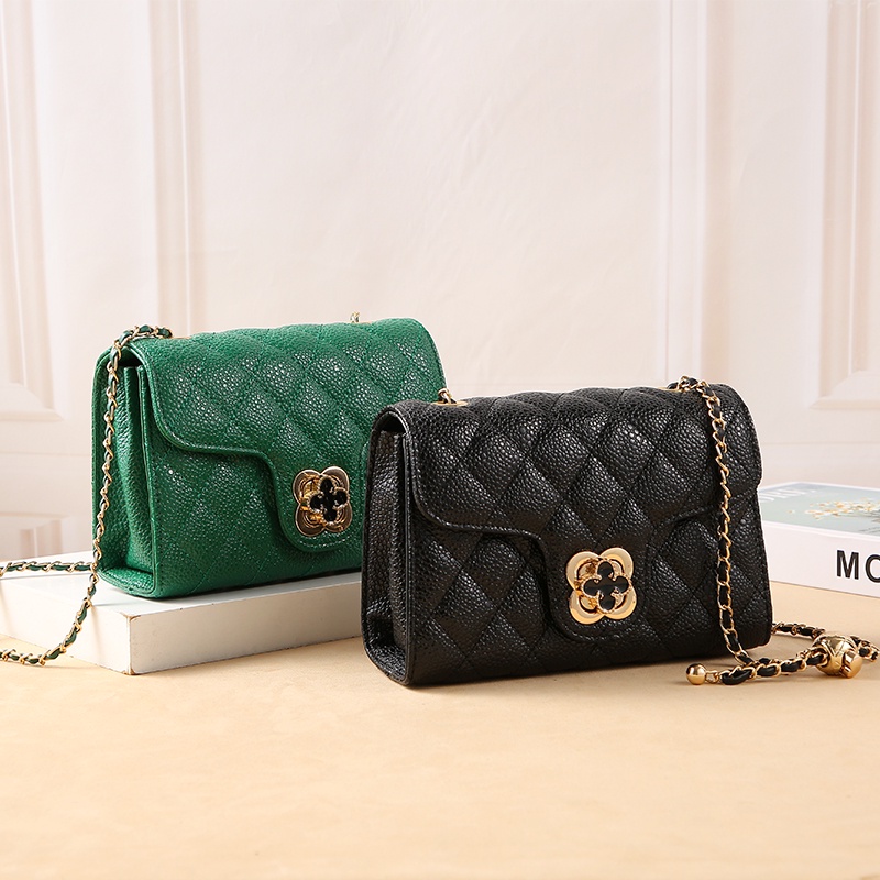 Serenity Tas Selempang Wanita Import Black dan Green / Slingbag Mewah Kualitas Terjamin- 519