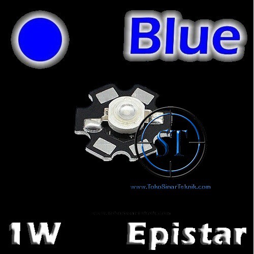 High Power LED 1W Chip EPISTAR Genuine Asli  Biji LED Super Bright Warna + PCB Lampu Led Warna Set Sudah Disolder PCB Siap Pasang Akuarium