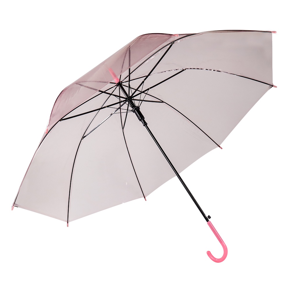 PONGEE Payung Transparant 8 Bone 94cm - P077 - Pink