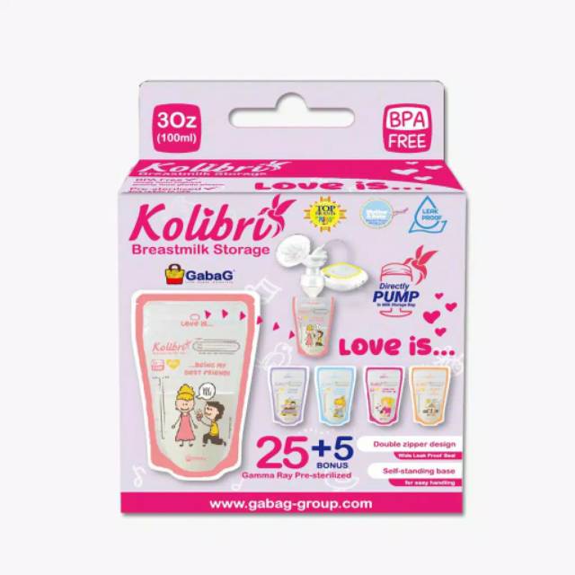 Kantong ASI Gabag 100ml  dan 120ml / Breastmilk storage Gabag