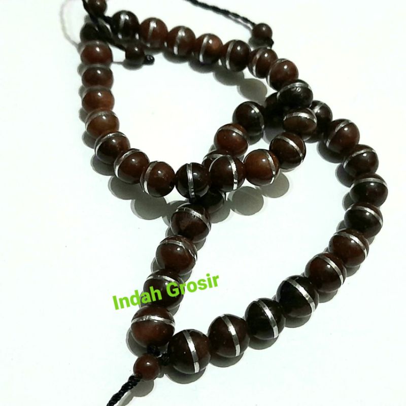 GELANG KAOKA BULET COKLAT LIS LOGAM ORIGINAL