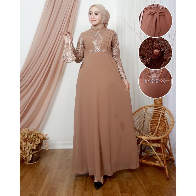 Gamis Salsabilla Tille Premium Kombinasi Cerrutty Baby Doll || Gamis Wisuda Remaja Terbaru || Terlaris Gamis Pesta Tille Tuton Premium Kombinasi Cerutty || Gamis Seragam Pesta Modern 2022 || [COD] Bayar di Tempat ~ DVN STYLE