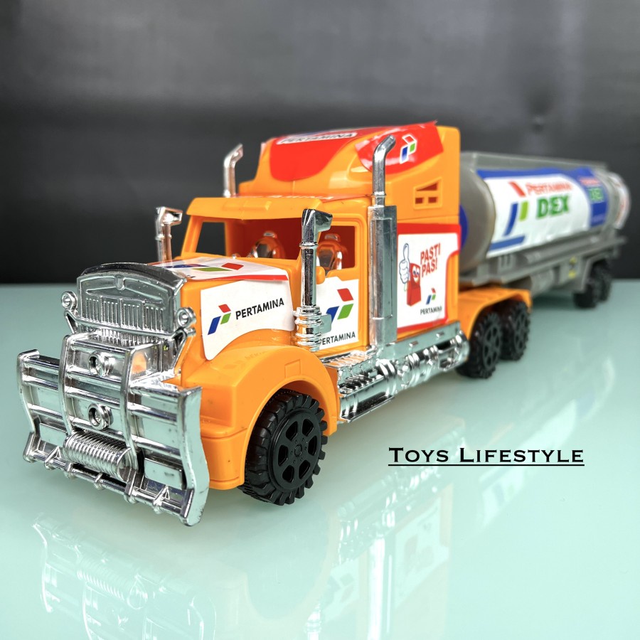 Mainan Mobil Truk / Truck Pertamina Besar Murah Friction