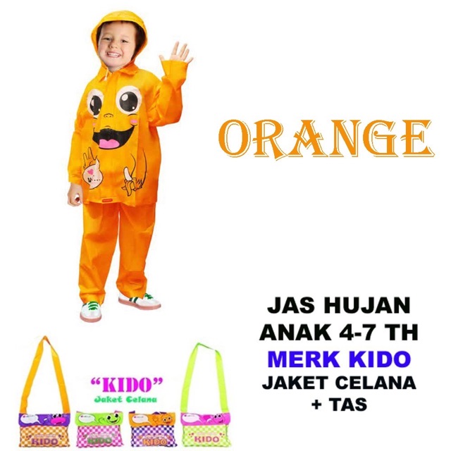 Jas Hujan Anak Motif Gambar Lucu Anak Kido