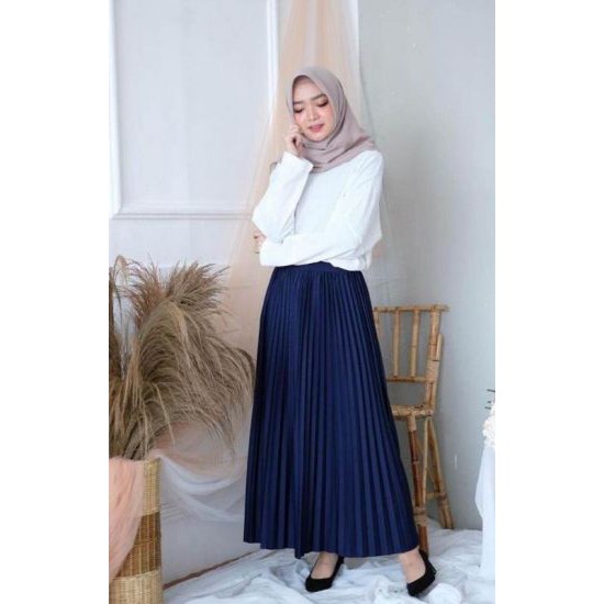 Rok Plisket Mayung Pleated Maxi Skirt