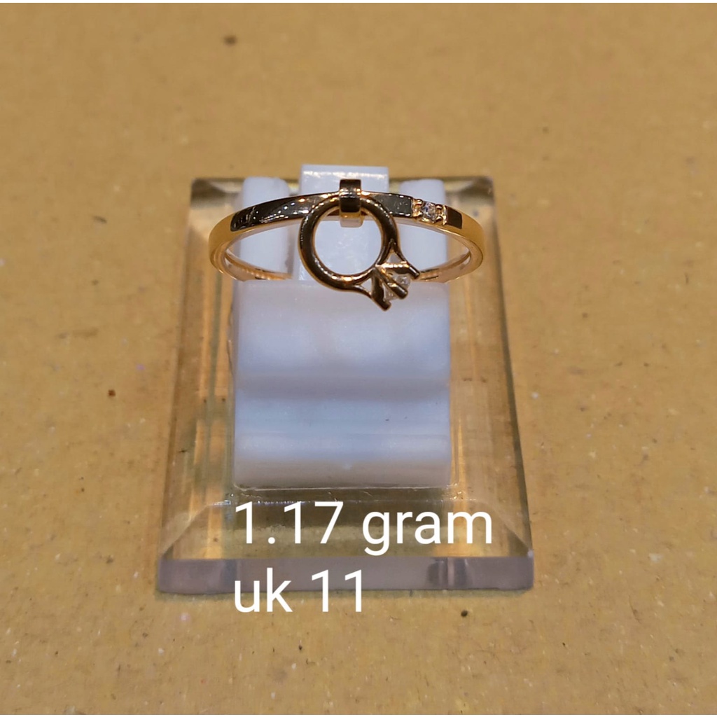 Cincin Emas Model Gantung Kadar 70% 1.17 Gram Size 11