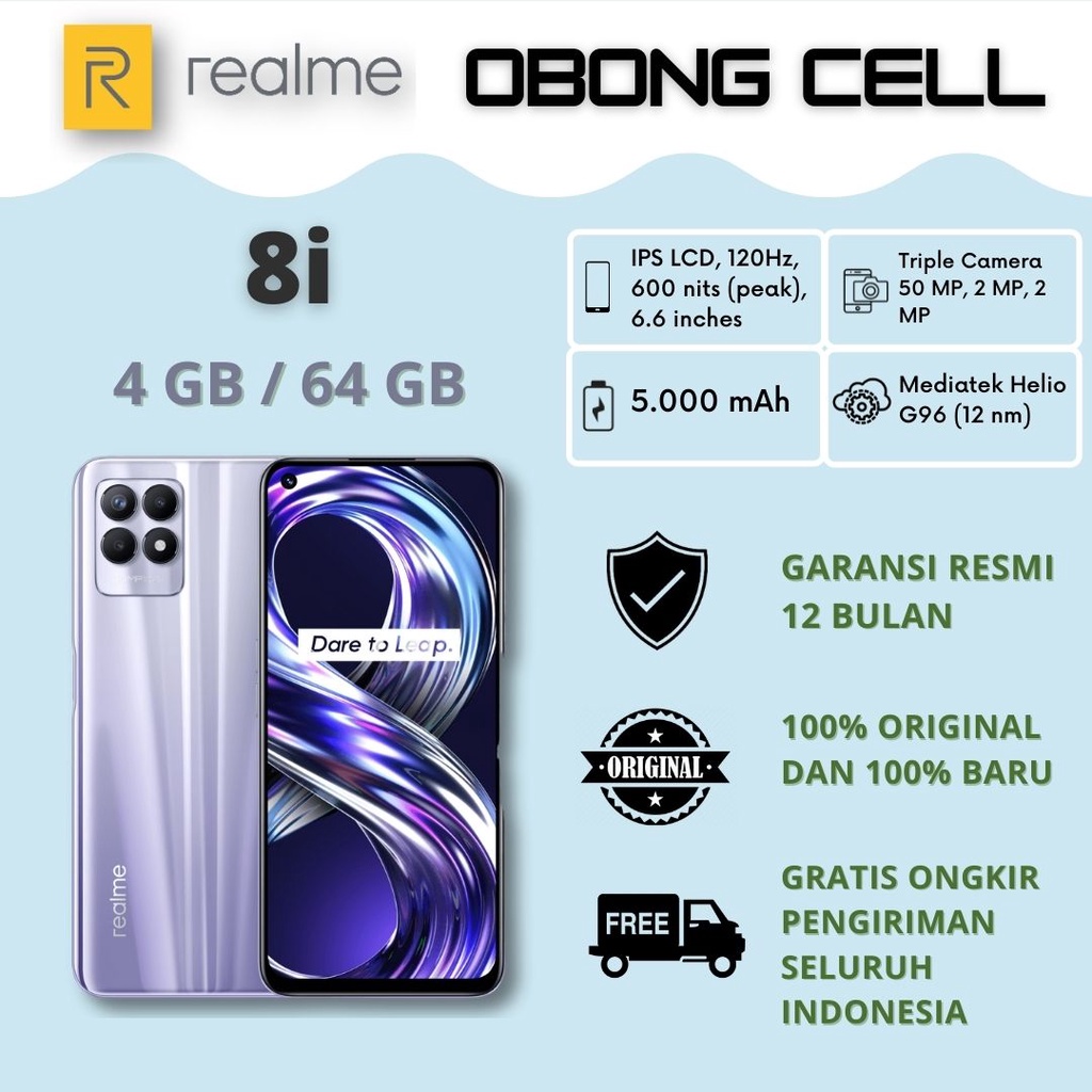 Realme 8i 4/64 Garansi Resmi