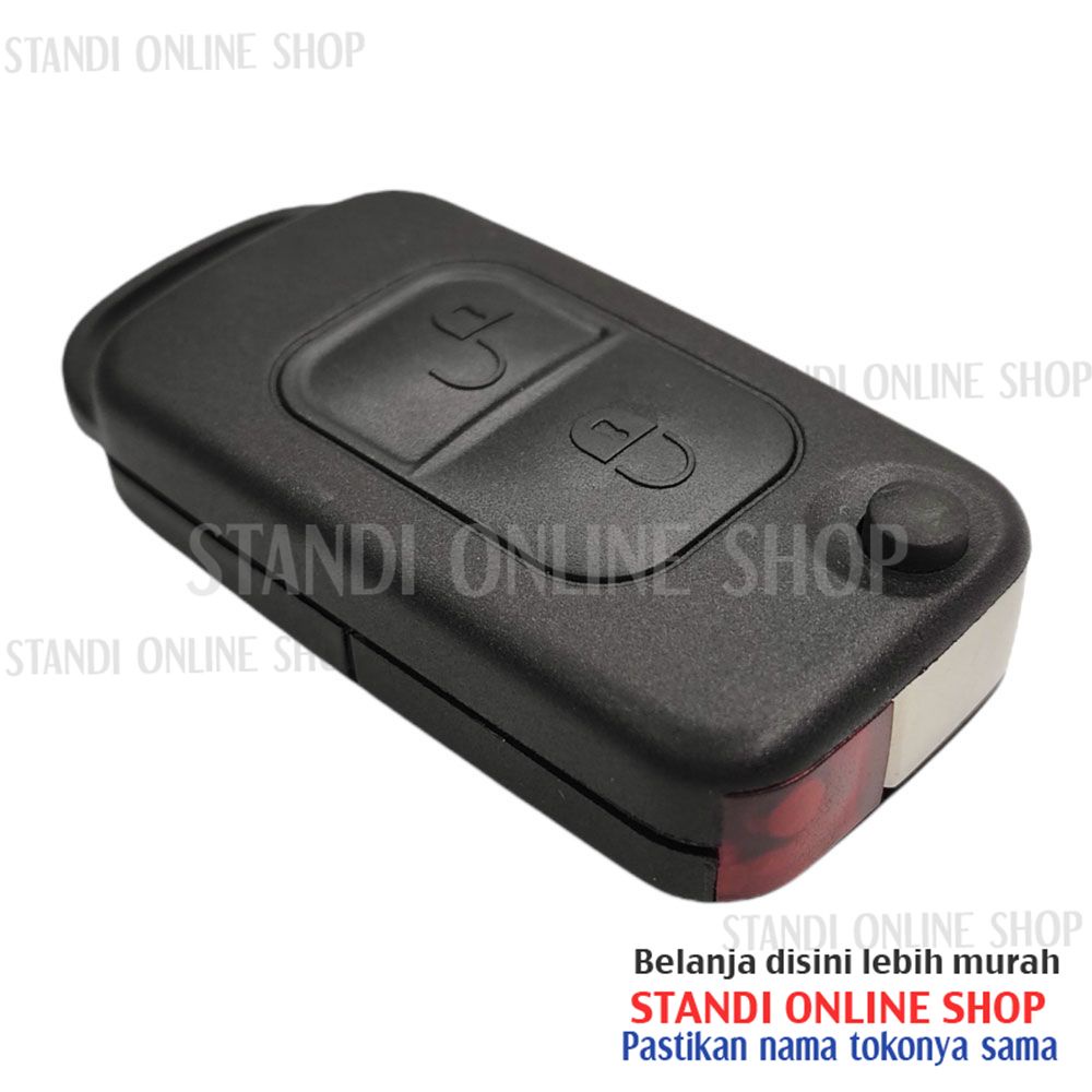 Cassing Flipkey Kunci Lipat Rumah Kunci Key Mercedes Benz 2T Logo HU39