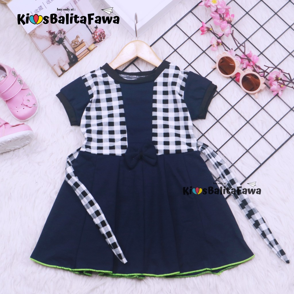 Dress Mikhayla size Bayi - 2 Tahun / Dres Anak Perempuan Baju Import Gaun Motif Murah babycinnamon