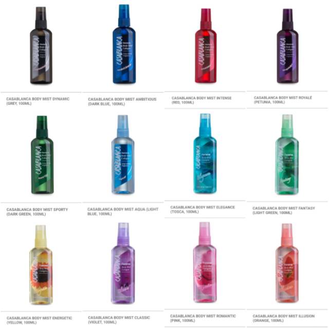 CASABLANCA BODY MIST 100 ML 100% ORI