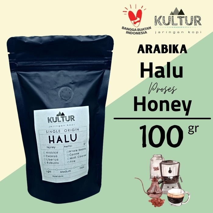 

COFFEE BEAN BIJI KOPI ARABIKA HALU PREANGER HONEY 100 GR