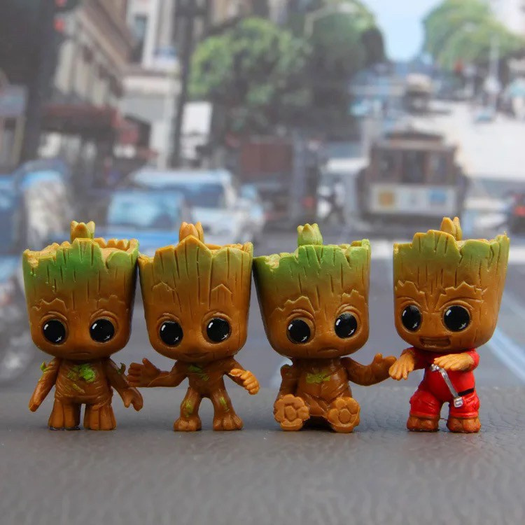 Figure Groot set 4 pcs Topper Kue Pajangan Mainan