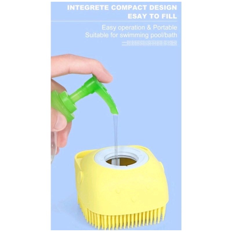 Shower brush / Sikat Mandi Silikon Dispenser portable