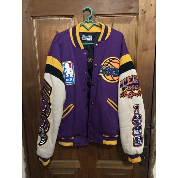 rawtype riot x uss varsity jacket