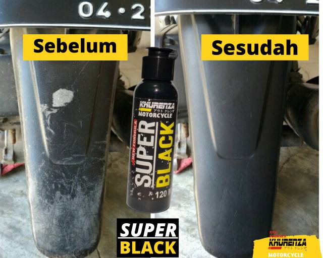 Penghitam motor penghitam body motor bodi kasar doff dasboard permanen terbaik  murah SUPER BLACK