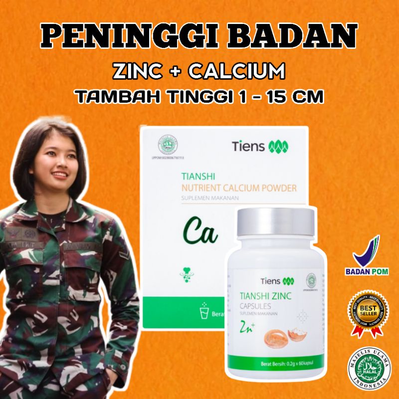Jual PENINGGI BADAN TIANSHI ZINC CAPSULES DAN TIANSHI NUTRIENT CALCIUM ...