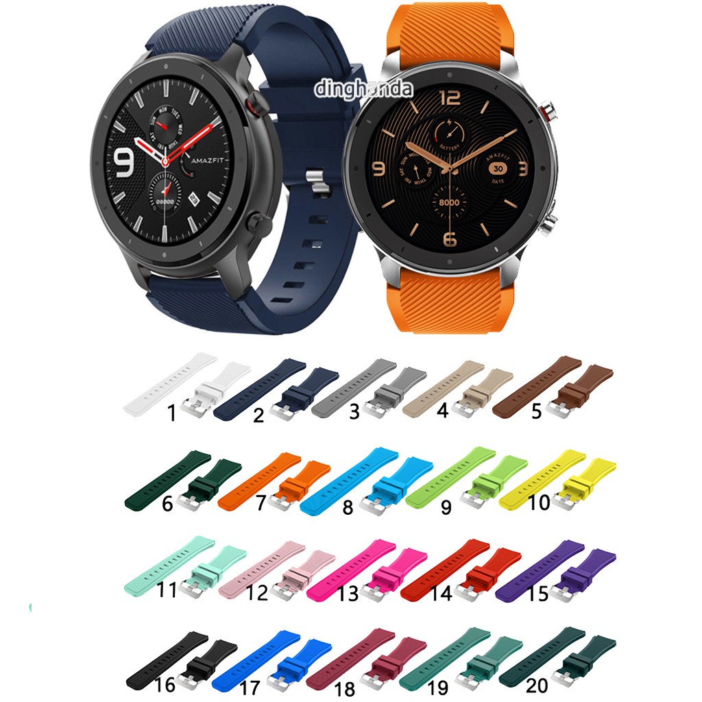 Tali Jam Tangan Bahan Silikon untuk Huami Amazfit gtr 47mm Tali Jam Tangan Bahan Silikon untuk Huami Amazfit gtr 47mm