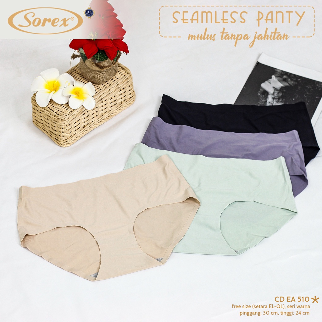 Sorex - 1 pcs Celana Dalam Wanita Seamless Panty - Freesize (EL-QL) CD EA 510 - Pakaian Dalam Wanita - CD Wanita