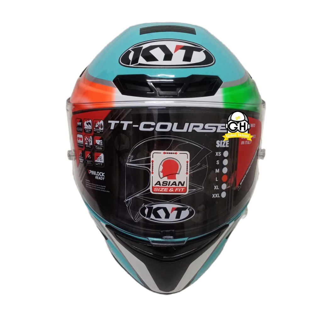 HELM KYT TT COURSE DENNIS FOGGIA FULL FACE HELM KYT FULL FACE ORIGINAL HELM KYT TT COURSE ORI HELM FULLFACE KYT