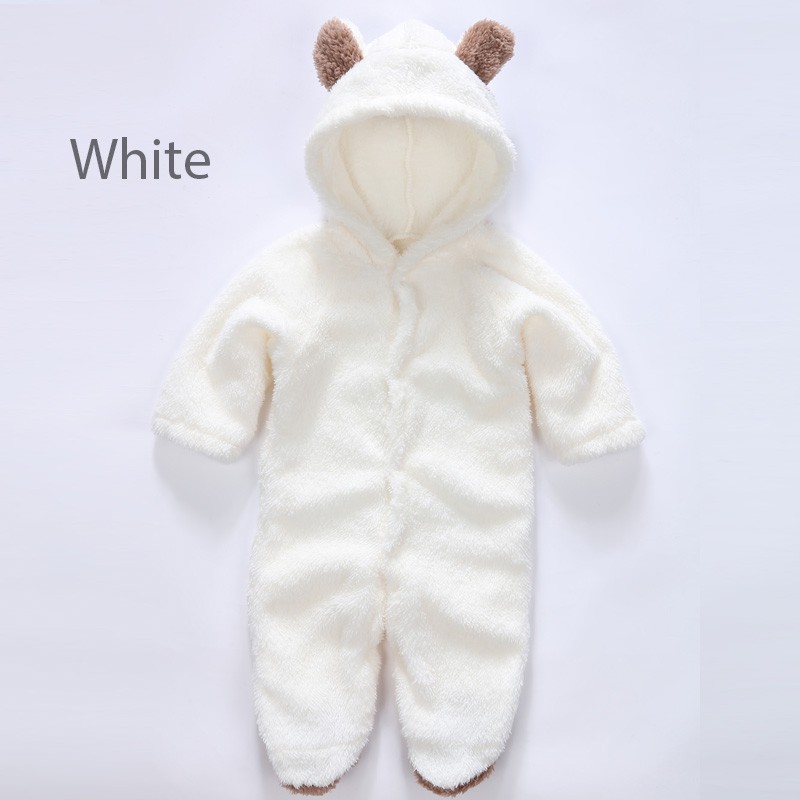 Jumpsuit Bayi Baru Lahir Hoodie Lengan Panjang Bahan Katun Hangat Jaket Baby New Born Kostum